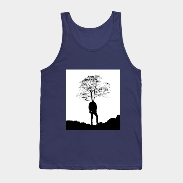 Black and White Imagination Tank Top by Aziz